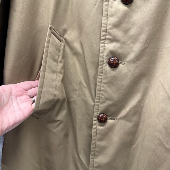 Vintage Zero King Coat Mens 42 L Faux Fur Lined Walkers Tan Brown Made in USA - Picture 6 of 6